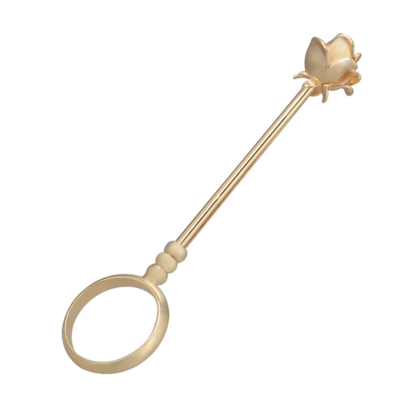 Rose J holder Ring - Gold